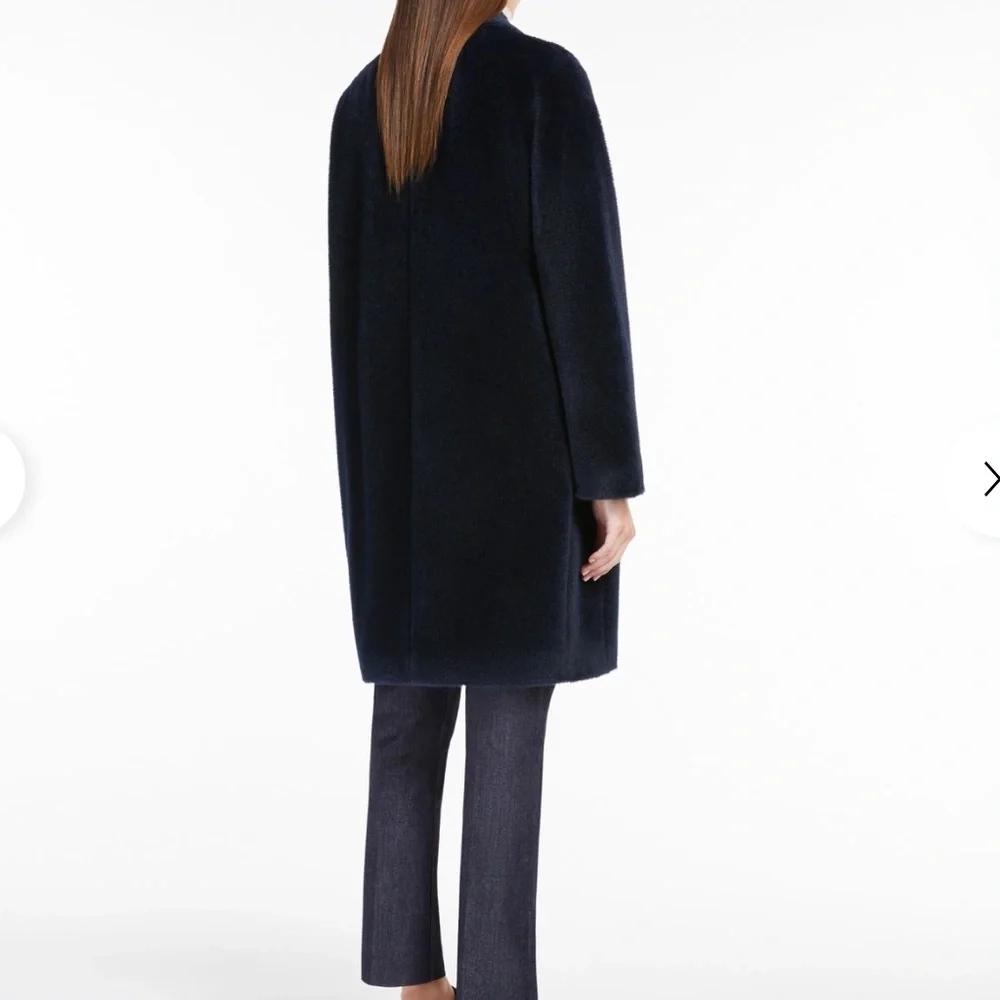 Max Mara Roseto Navy Blue Coat IT 42 US 6 - Picture 4 of 16